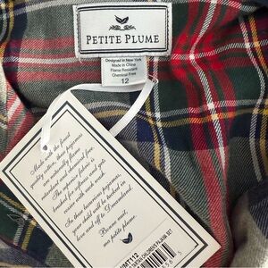 NWT Petite Plume Westminster Tartan Pajamas